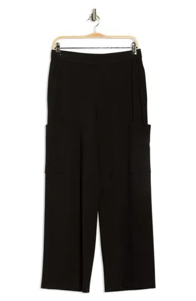 Eileen Fisher Wide Leg Cargo Pants In Black