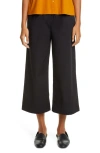 Eileen Fisher Wide Leg Cropped Pant In Black