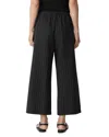Eileen Fisher Wide Leg Cropped Pants In Black