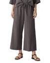 Eileen Fisher Wide Leg Cropped Pants In Brown