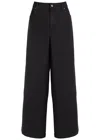 Eileen Fisher Wide-leg Jeans In Black