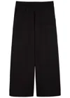 Eileen Fisher Wide-leg Jersey Trousers In Black