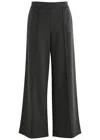 Eileen Fisher Flex Pintuck Double Knit Ponte Wide Leg Pants In Charcoal