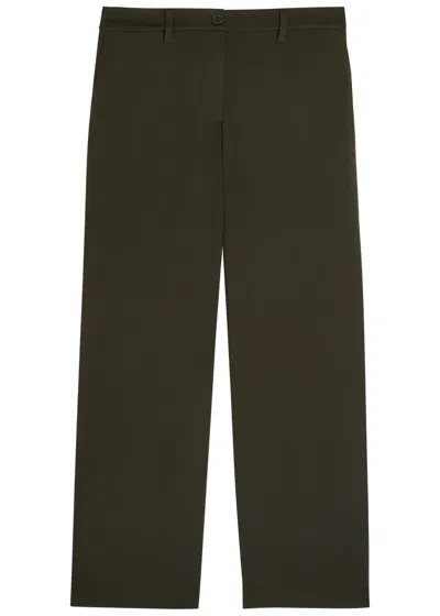 Eileen Fisher Wide-leg Jersey Trousers In Gray
