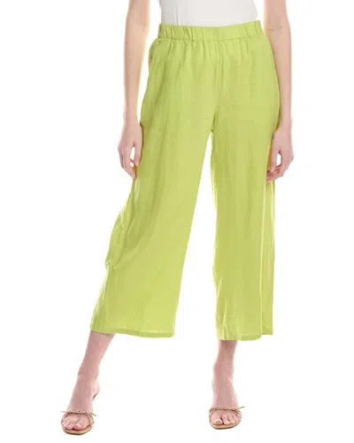 Eileen Fisher Wide Leg Linen Pant In Yellow