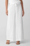 Eileen Fisher Wide Leg Organic Cotton Ankle Pants