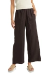 EILEEN FISHER WIDE LEG ORGANIC LINEN ANKLE PANTS