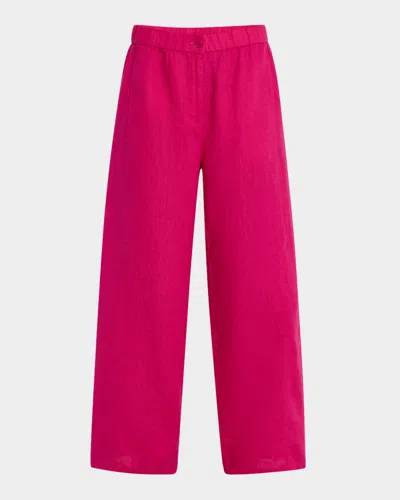 Eileen Fisher Wide-leg Organic Linen Pants