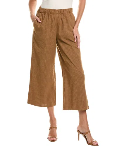 Eileen Fisher Wide Leg Pant In Brown
