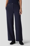 Eileen Fisher Straight-leg Washable Flex Ponte Trousers In Ink