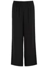 Eileen Fisher Silk Georgette Crepe Lantern Pant In Black In Black