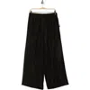 Eileen Fisher Wide Leg Stretch Silk Ankle Pants In Black