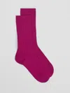 Eileen Fisher Wide Rib Crew Sock In Purple