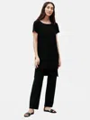 Eileen Fisher Wide Rib Stretch Tunic In Black