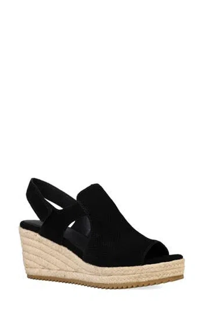 Eileen Fisher Wilda Espadrille Wedge Sandal In Black