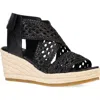 Eileen Fisher Willow Espadrille Wedge Sandal In Black