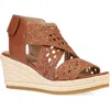Eileen Fisher Willow Woven Crisscross Wedge Espadrilles In Russet