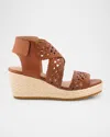 Eileen Fisher Willow Woven Crisscross Wedge Espadrilles In Russet