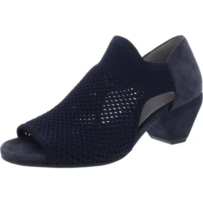 Eileen Fisher Wink Womens Suede Peep-toe Shooties In Multi