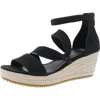 Eileen Fisher Wisp Womens Ankle Strap Open Toe Espadrilles In Black
