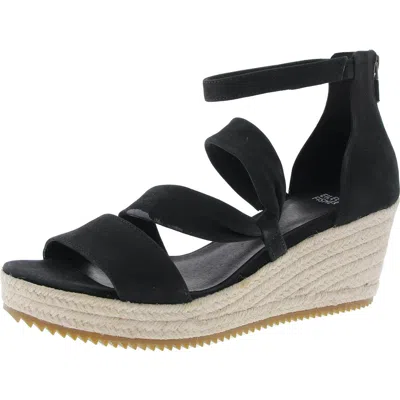 Eileen Fisher Wisp Womens Ankle Strap Open Toe Espadrilles In Black