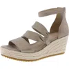 Eileen Fisher Wisp Womens Ankle Strap Open Toe Espadrilles In Silver