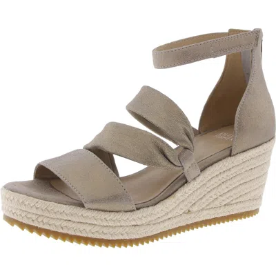 Eileen Fisher Wisp Womens Ankle Strap Open Toe Espadrilles In Silver