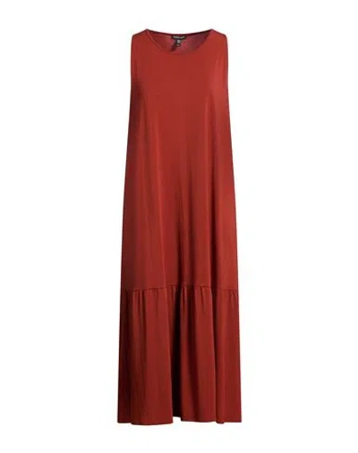 Eileen Fisher Woman Midi Dress Brick Size M Tencel, Elastane In Red