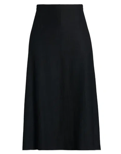 Eileen Fisher Woman Midi Skirt Black Size Xl Wool