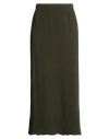 Eileen Fisher Woman Midi Skirt Military Green Size M Organic Cotton In Green