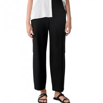 Eileen Fisher Women's Ankle Lantern Cargo Pant In Black