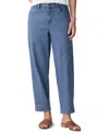 Eileen Fisher High Waist Ankle Straight Leg Jeans In Blue