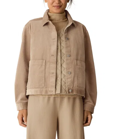 EILEEN FISHER WOMEN'S CLASSIC COLLAR LONG SLEEVE JACKET