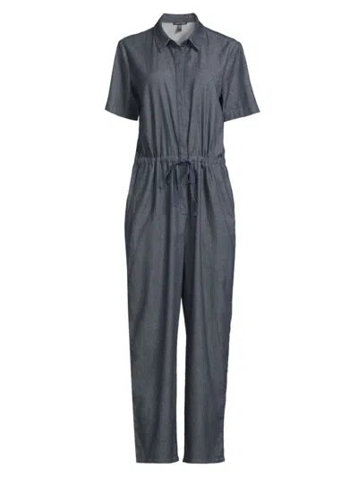 EILEEN FISHER WOMEN'S COTTON DRAWSTRING ANKLE JUMPSUIT