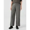 Eileen Fisher Cropped Wide-leg Hemp-cotton Pants In Grey