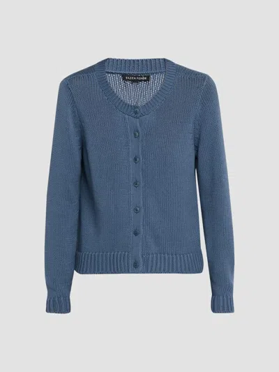 Eileen Fisher Women's Cotton Jersey Cardigan In Blue