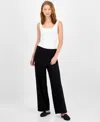 Eileen Fisher Women's Cotton Pull-on Pants In Black