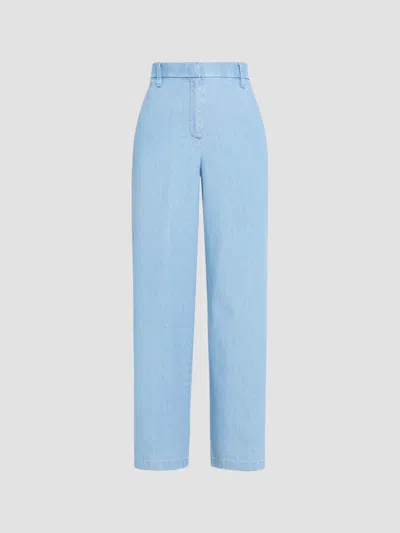 Eileen Fisher Women's Denim Full-length Trousers In Light Wash