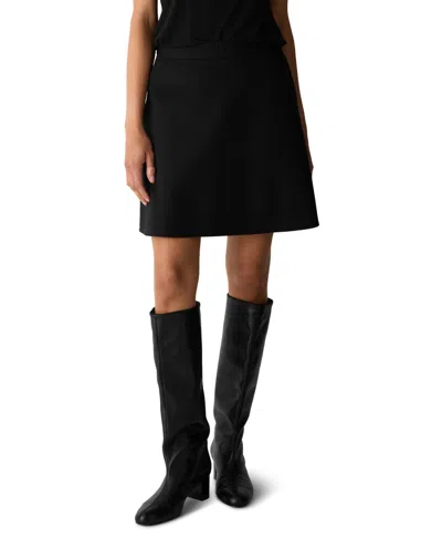 Eileen Fisher Women's Flared Mini Elastic-waist Skirt In Black