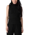 Eileen Fisher Bubble Jacquard Funnel Neck Top In Black