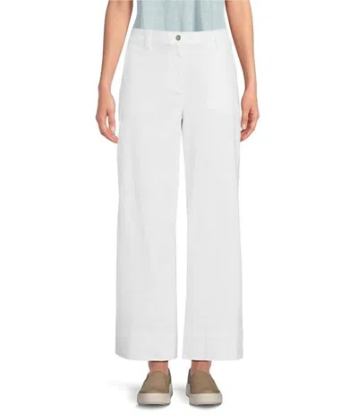 Eileen Fisher Women's Garment Dyed Organic Cotton Denim Jeans In White