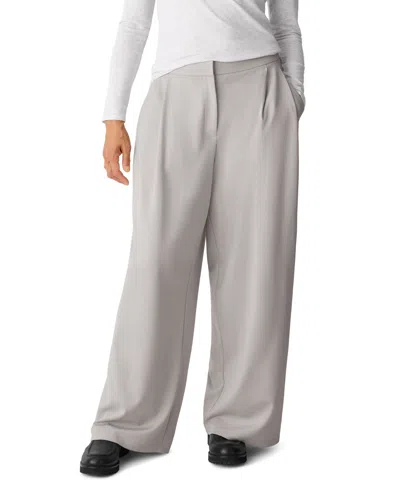 Eileen Fisher Women's High Rise Pants In Gray