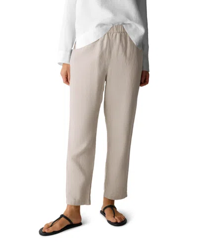 Eileen Fisher Women's High-waist Tapered Ankle Pants In White