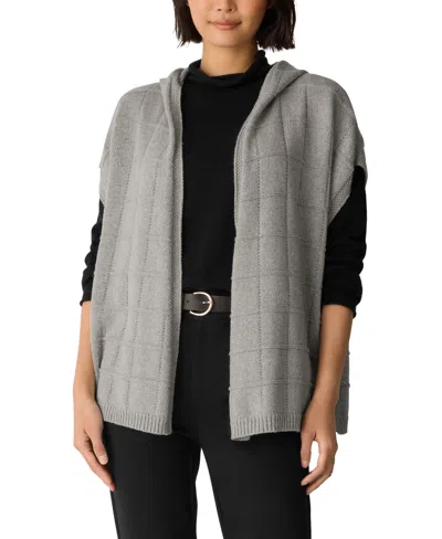Eileen Fisher Women's Hooded Sleeveless Poncho Sweater