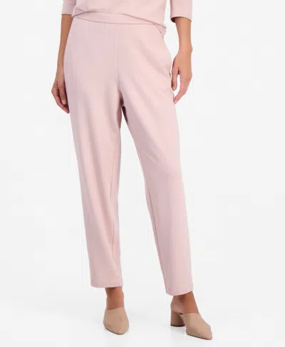 Eileen Fisher Women's Hug Slouchy Brushed Terry Ankle Pant In Pink