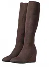 Eileen Fisher Women's Kasana Stretch Knit Pull On Boots In Brown In Brown