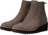 Eileen Fisher Women's Lilou Recycled Stretch Knit Boots In Rye Tumbled Nubuck In Brown
