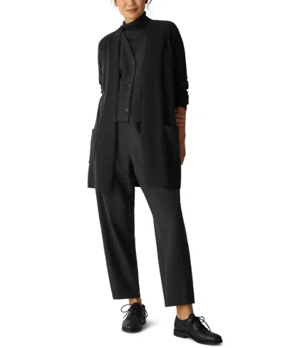 EILEEN FISHER WOMEN'S LONG-SLEEVE CARDIGAN SWEATER, REGULAR AND PLUS