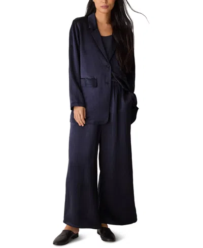 Eileen Fisher Women's Notch Collar Blazer, Regular And Plus In Blue