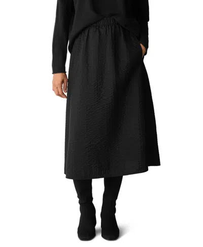 Eileen Fisher Women's Quilted A-line Skirt In Black
